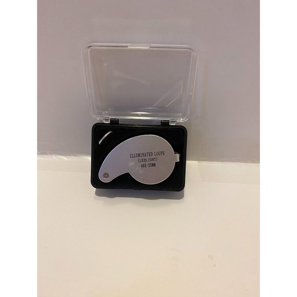 Illuminated Loupe 40x -25mm Led Handheld Jewelers Eye Loop With Storage Case - Picture 3 of 7